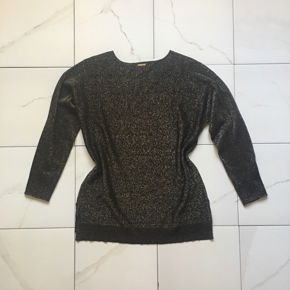 MICHAEL KORS |  Gold Sparkle Sweater - Picture 2 of 4